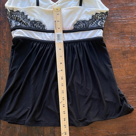 Soma Black and White w Lace and Jewel Detail Pajama Set Sz M - Picture 11 of 14